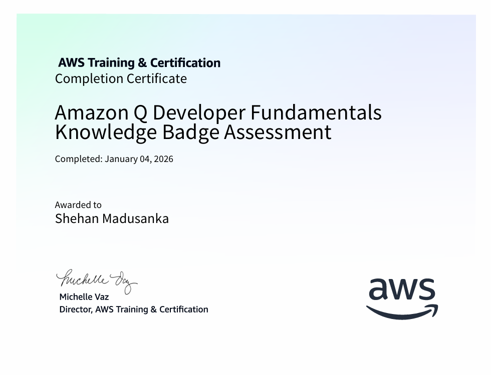 Amazon Q Developer Certificate